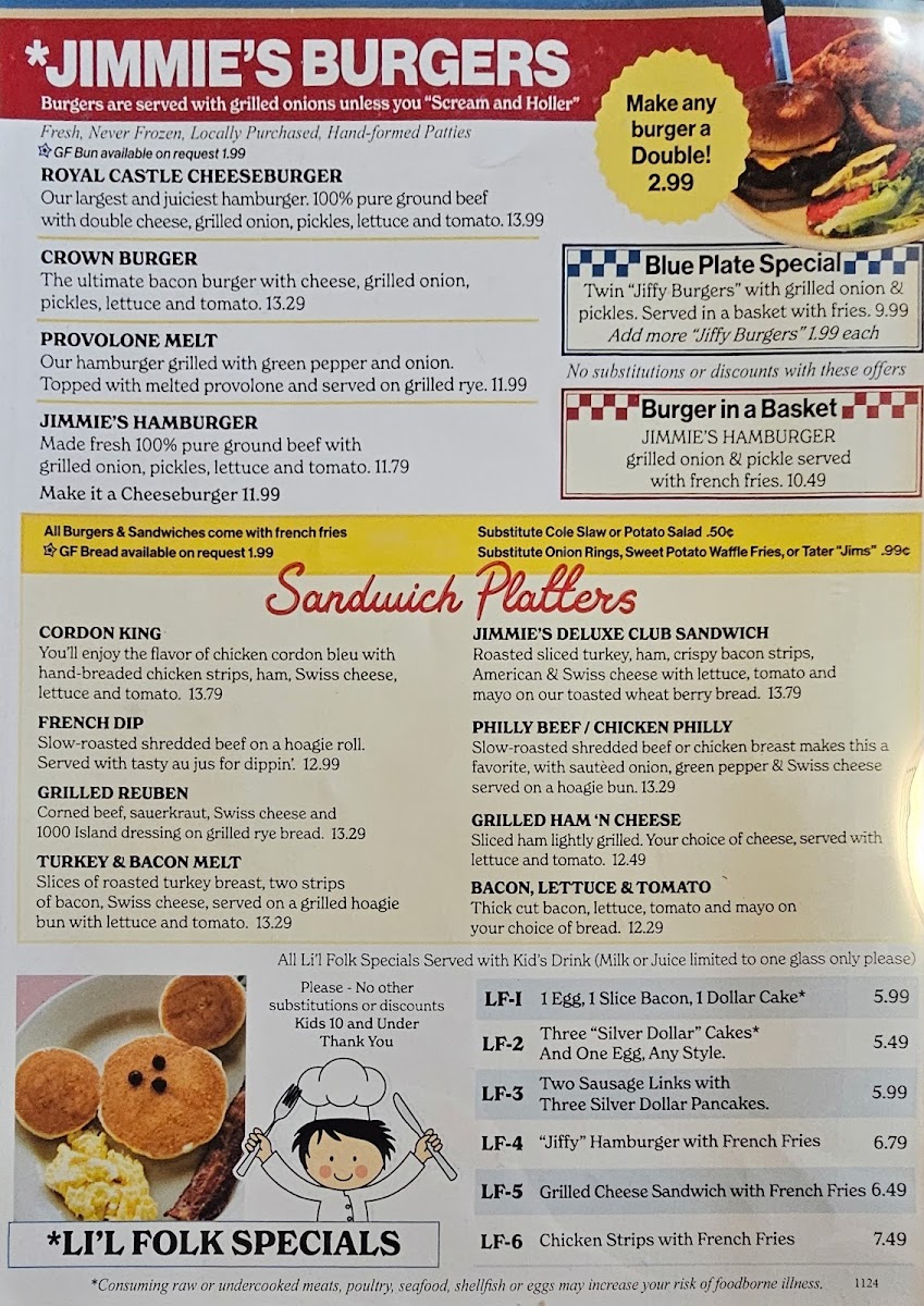 Menu Jimmie's Diner-1