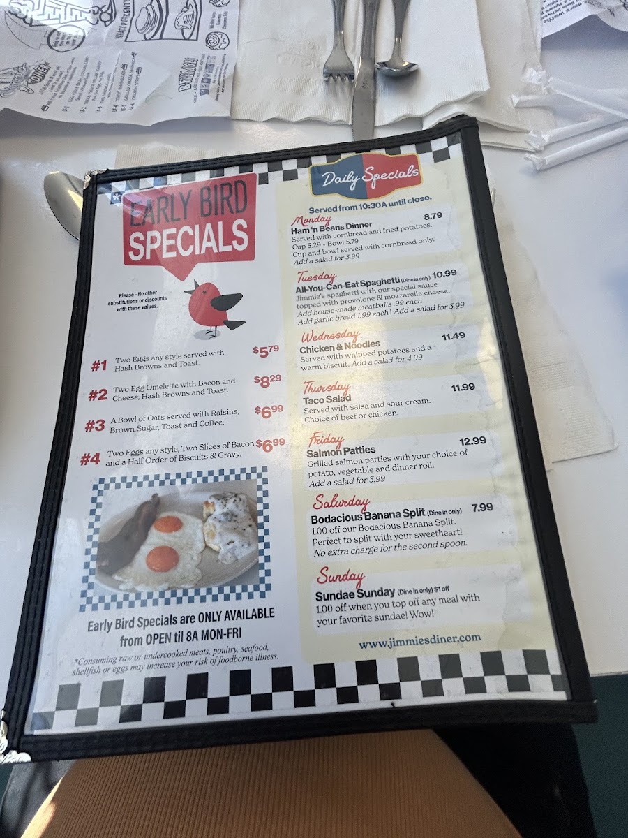 Menu Jimmie's Diner-7